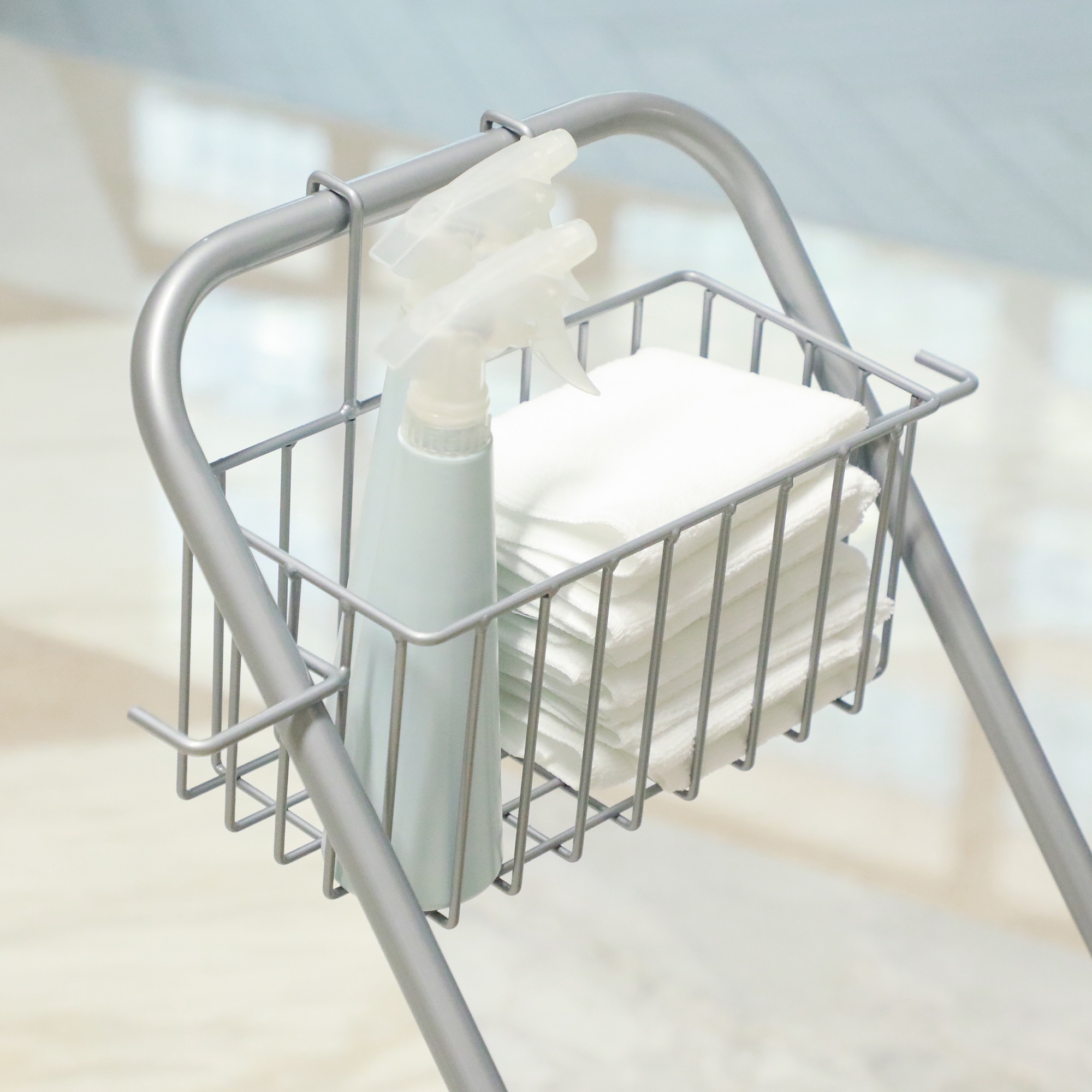 Reinigungseimer, Wischmoppeimer, rollbar, Kunststoff, Metallgriff, Gelb