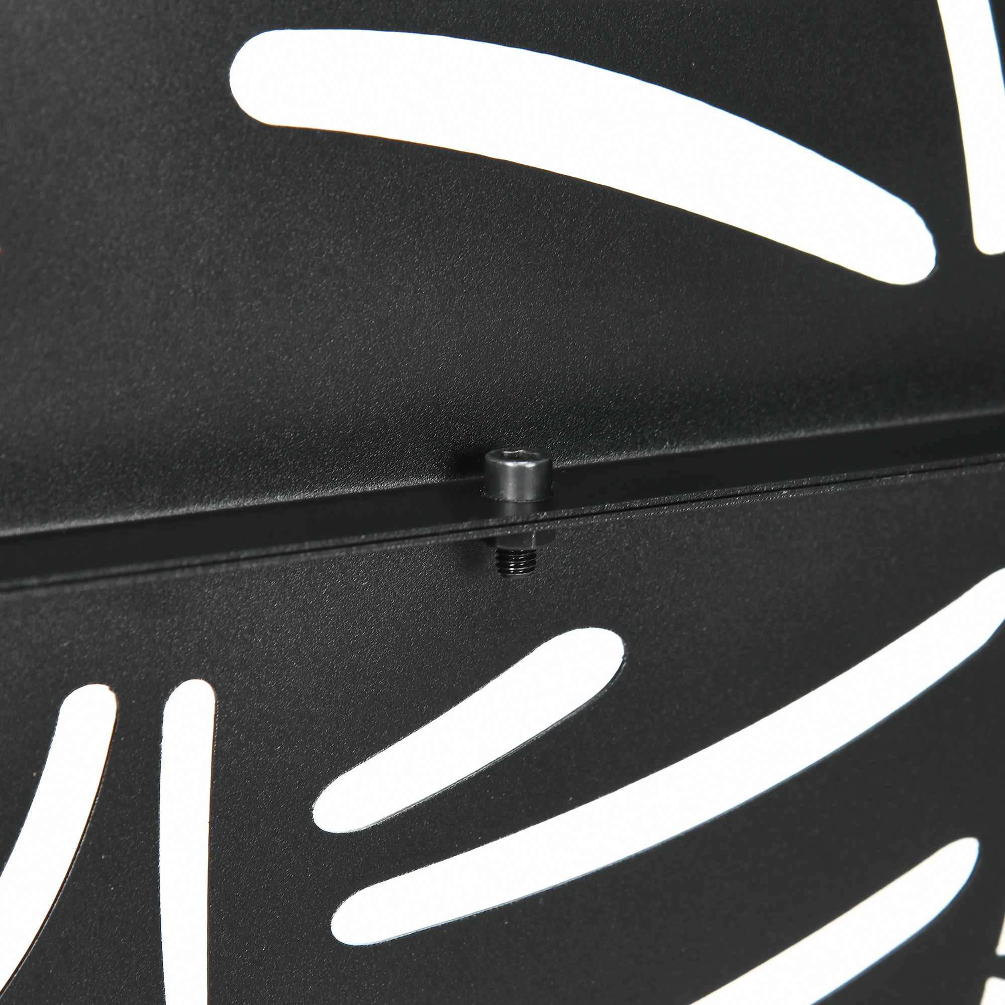 Sichtschutzwand, wetterbeständig, Stahl, 122 cm x 45 cm x 198 cm, Schwarz