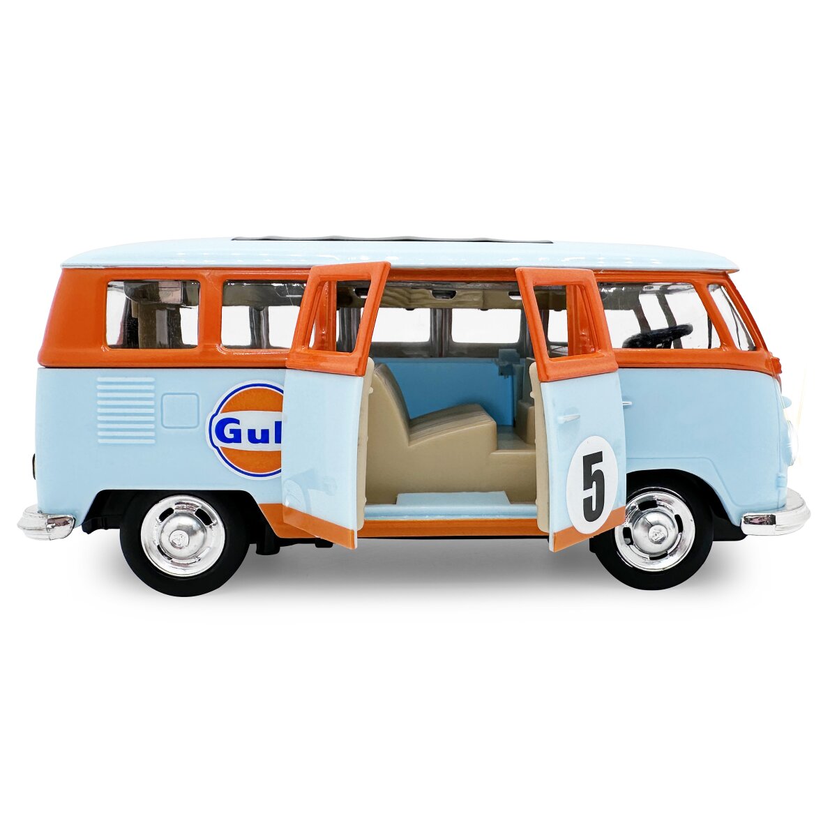 Volkwagen T1 Diecast 1:30 hellblau inkl. Knopfzellen