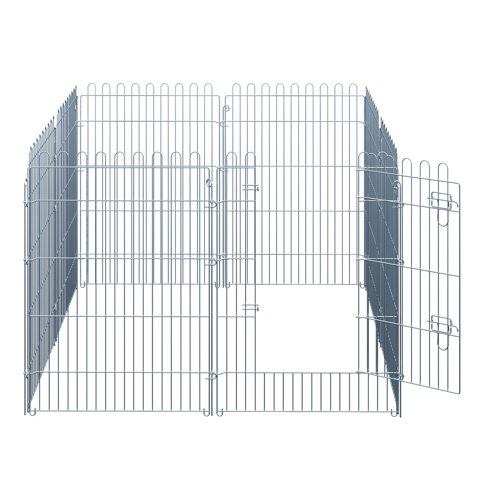 Freilaufgehege Welpenauslauf Welpenzaun Laufstall Welpengitter für Tiere 8-teilig B63 x H91 cm