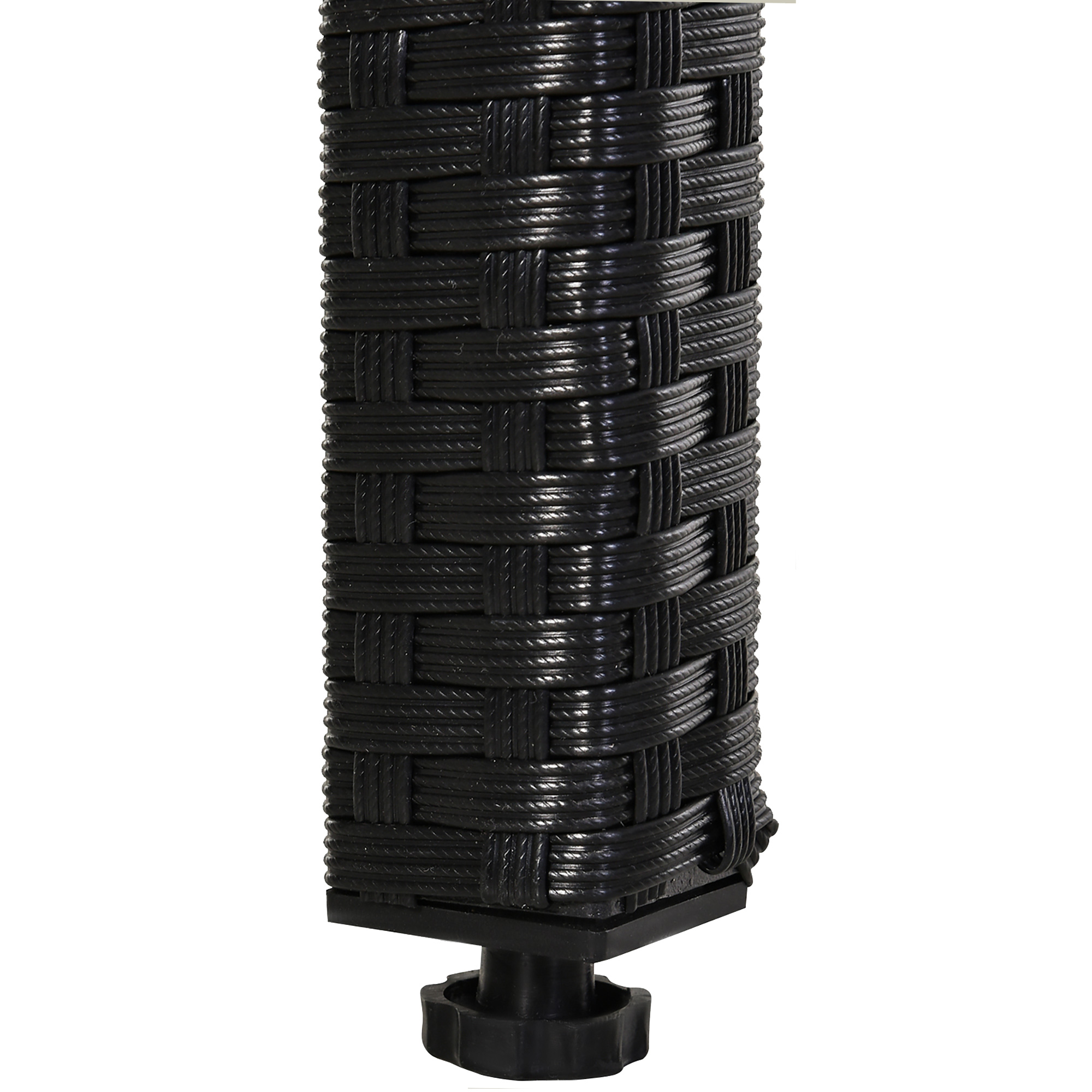 Polyrattan Sitzgruppe Essgruppe Gartenset Garnitur 11 tlg, mit Kissen Schwarz