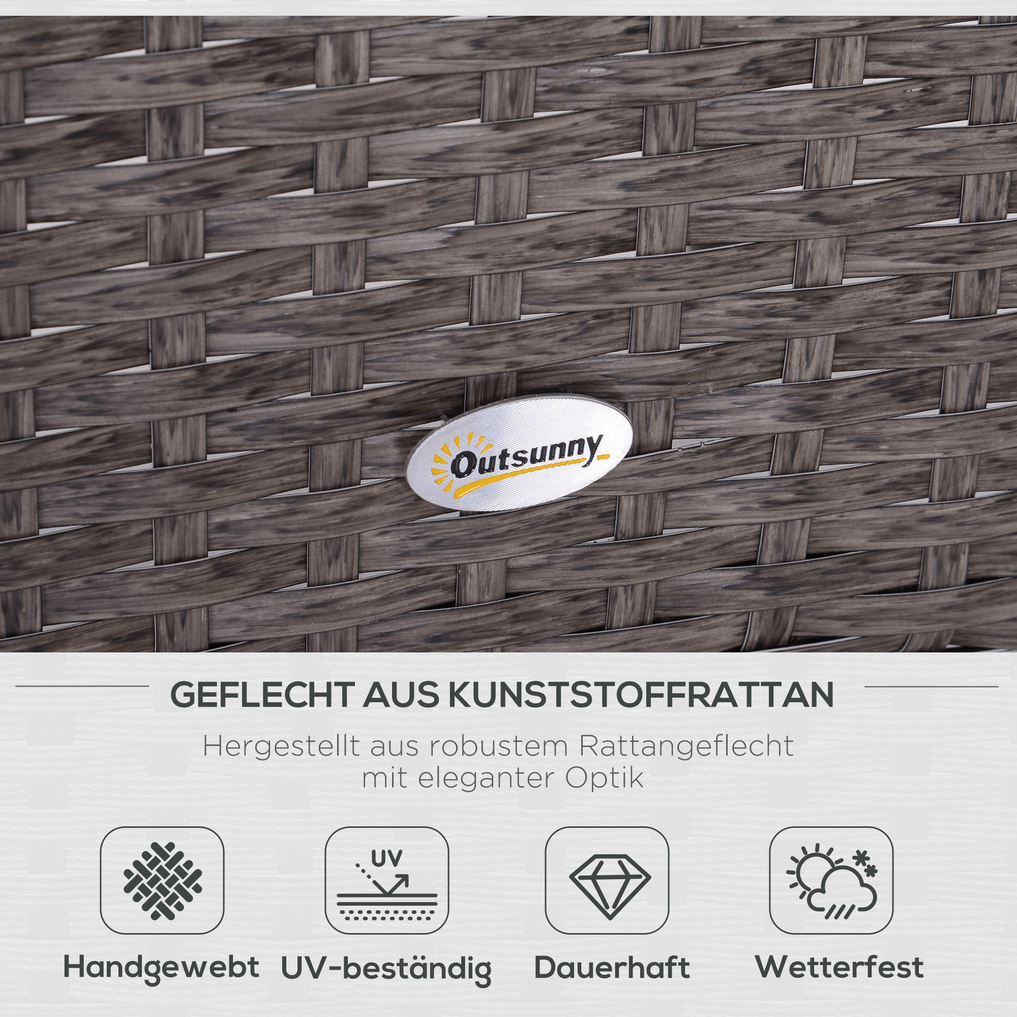 5-tlg, Polyrattan Gartenmöbel Sitzgruppe Gartenset Sofagarnitur Garnitur Lounge mit Kissen Dunkelgrau 2 x Sessel 1 x Couchtisch 2 x Hocker