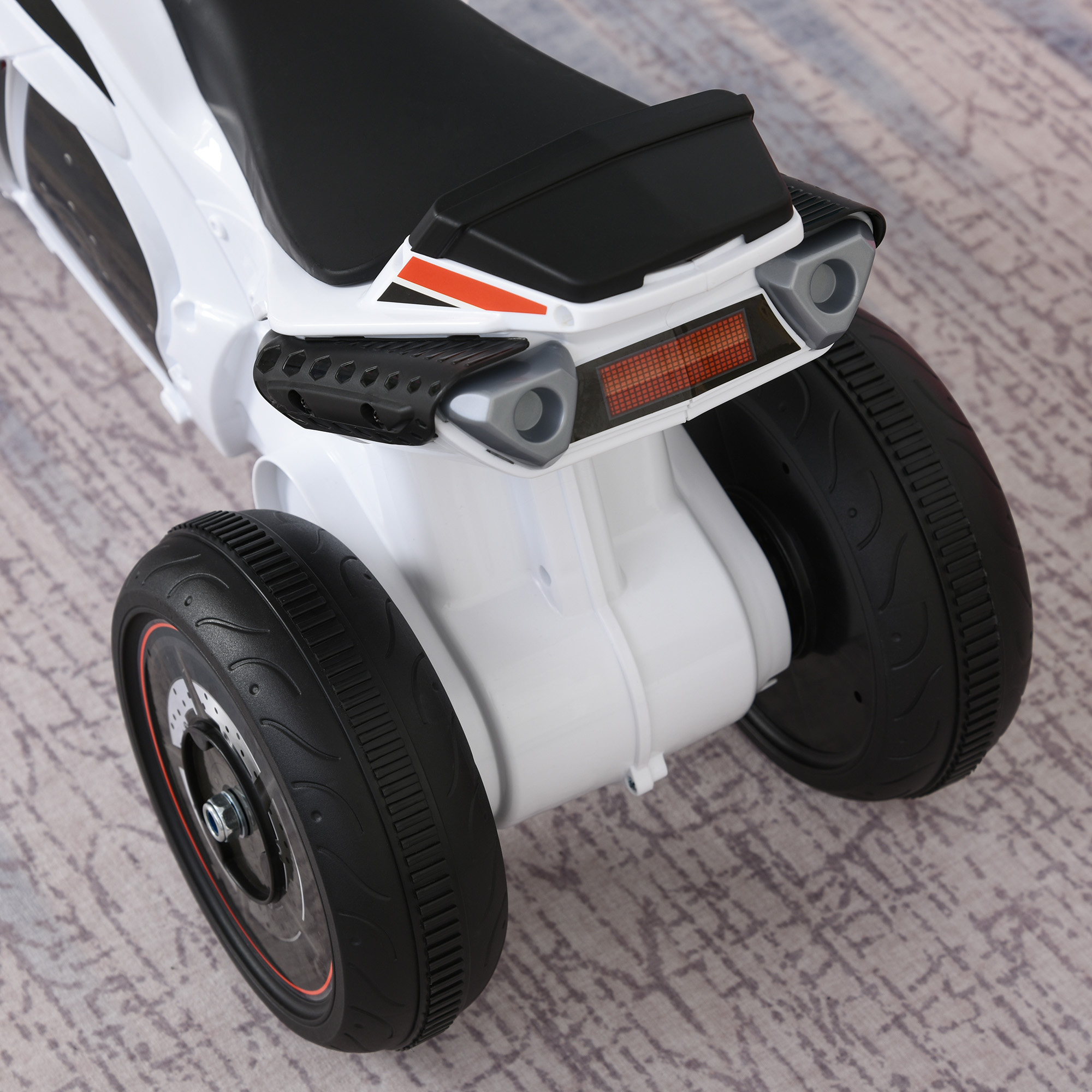 Laufrad, Rutscher, Kindermotorrad, 18-36 Monate, Musik/Licht, bis 20 kg, Weiß/Rot