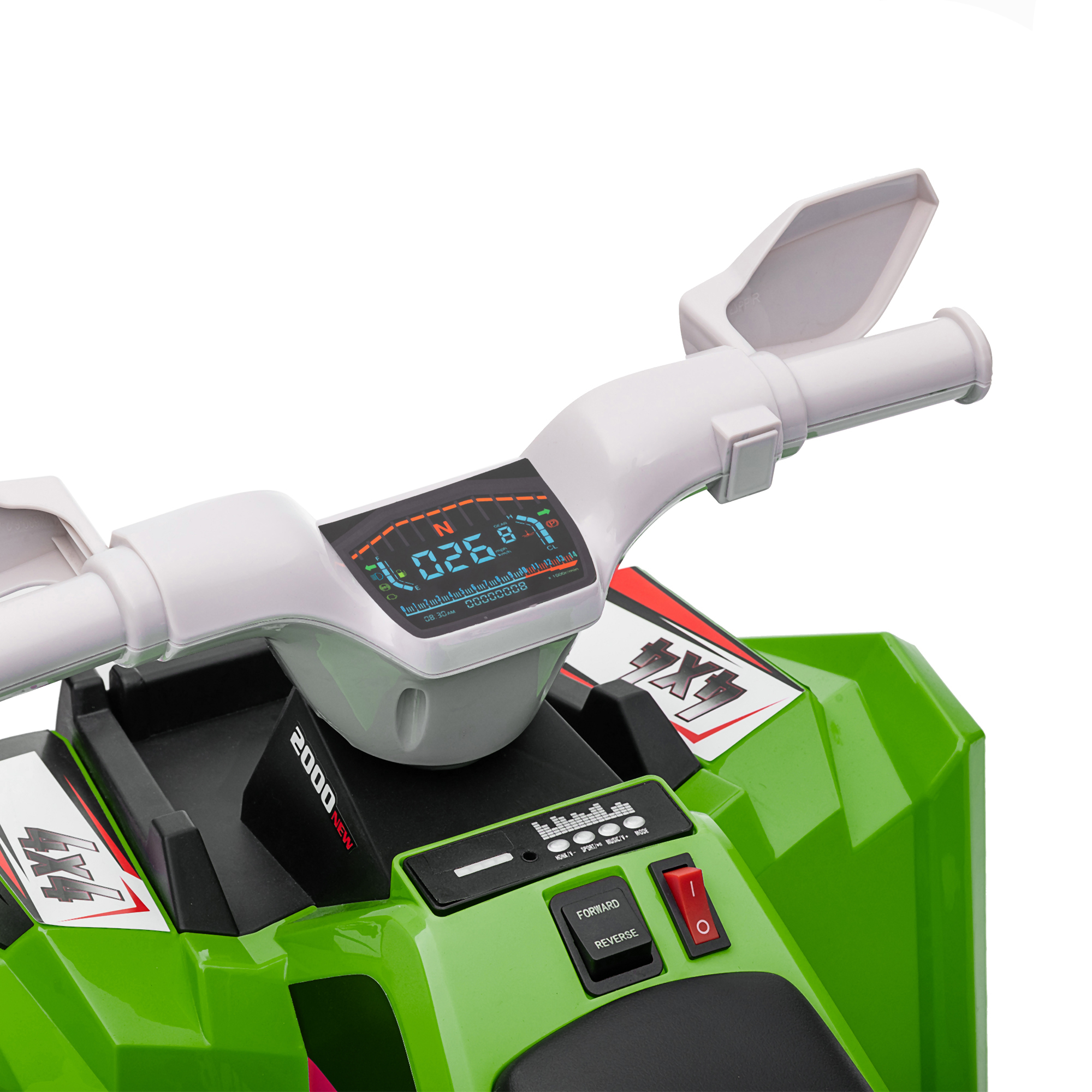 Elektro-Kinderquad, 2,5 km/h, Vorwärts- & Rückwärtsgang, für 18-36 Monate, Grün