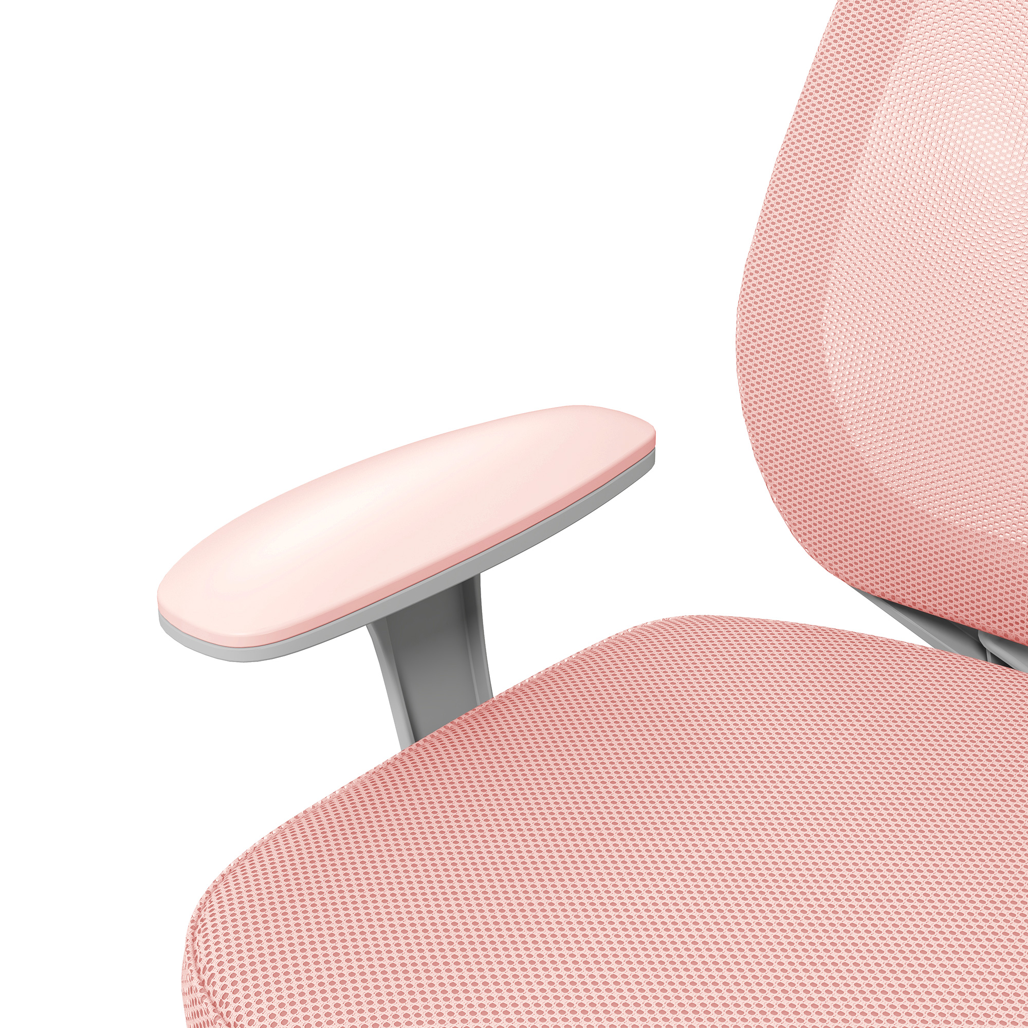 Bürostuhl, Ergonomisch Schreibtischstuhl mit Drehfunktion, Höhenverstellbar 55 x 48 x 82,5-94,5 cm Rosa