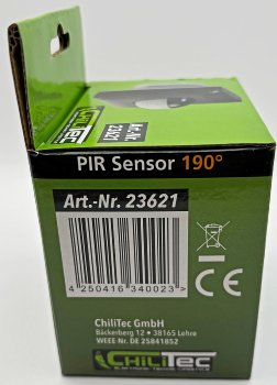 Unterputz PIR Bewegungsmelder 190° IP65 / 2 & 3 - Draht Technik, anthrazit