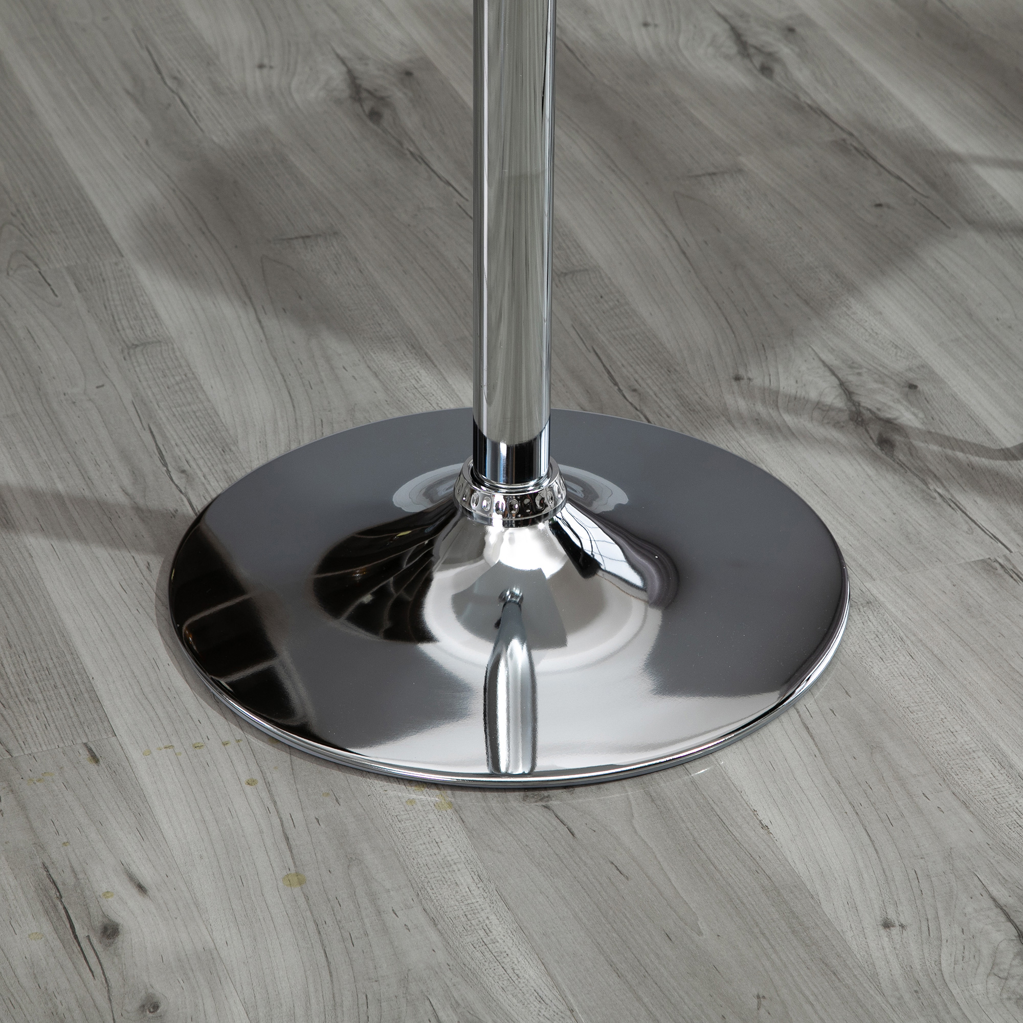 Höhenverstellbarer Bartisch, 360° drehbar, kratzfeste Füße, stabile Metallbasis, Weiß