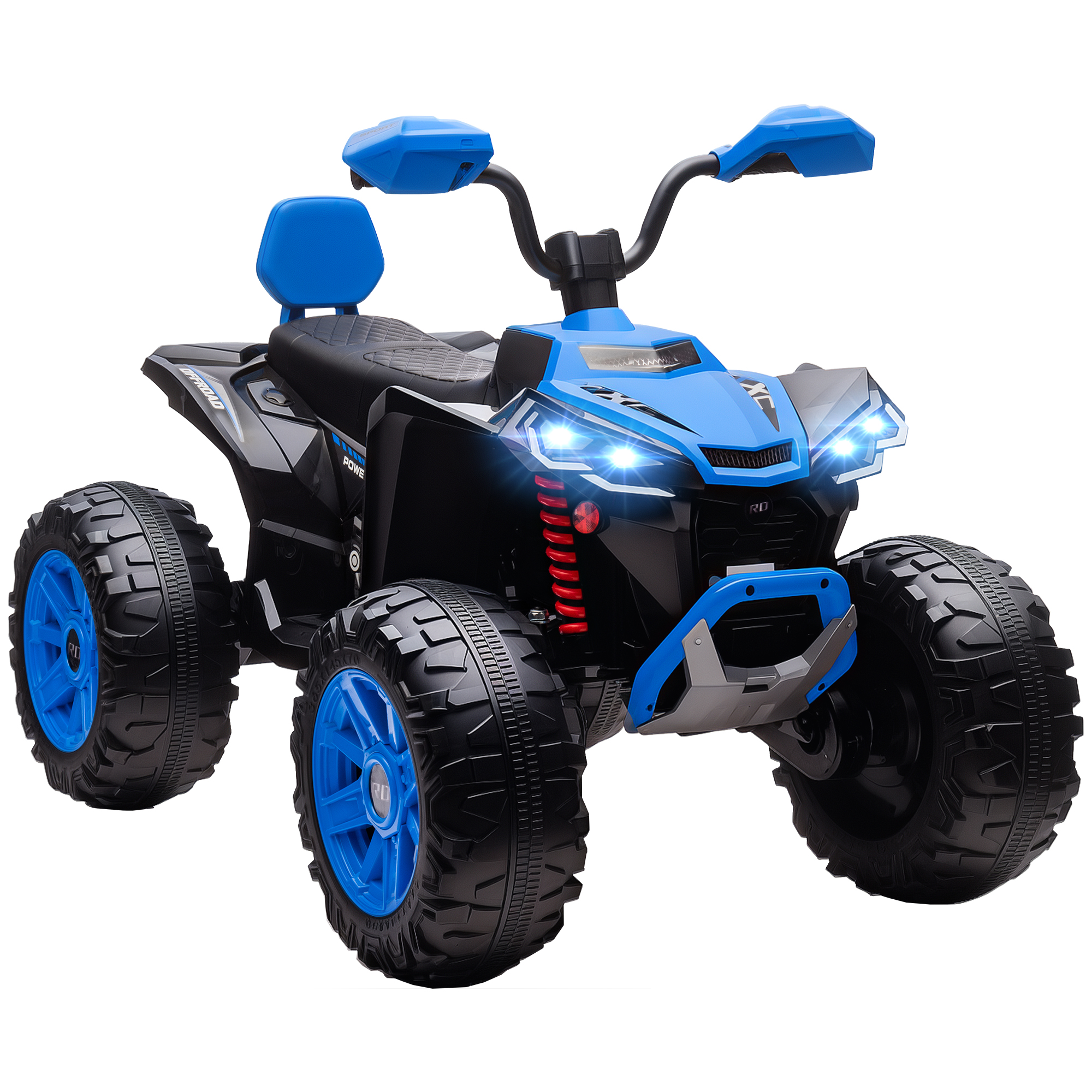 Kinder-Elektro-Quad, 24V Elektro-Fahrzeug mit 4 Rädern, Scheinwerfer, USB-Anschluss, MP3-Funktion, 6,5 km/h, 3-8 Jahre