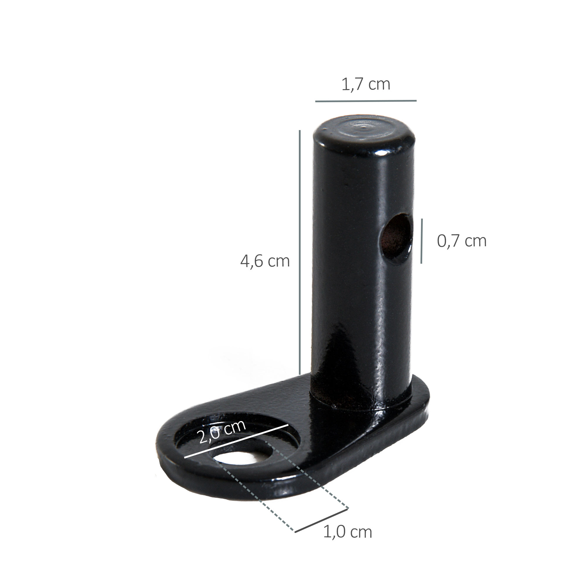 Ersatzkupplung Anhängerkupplung für Kinderanhänger Kohlenstoffstahl schwarz