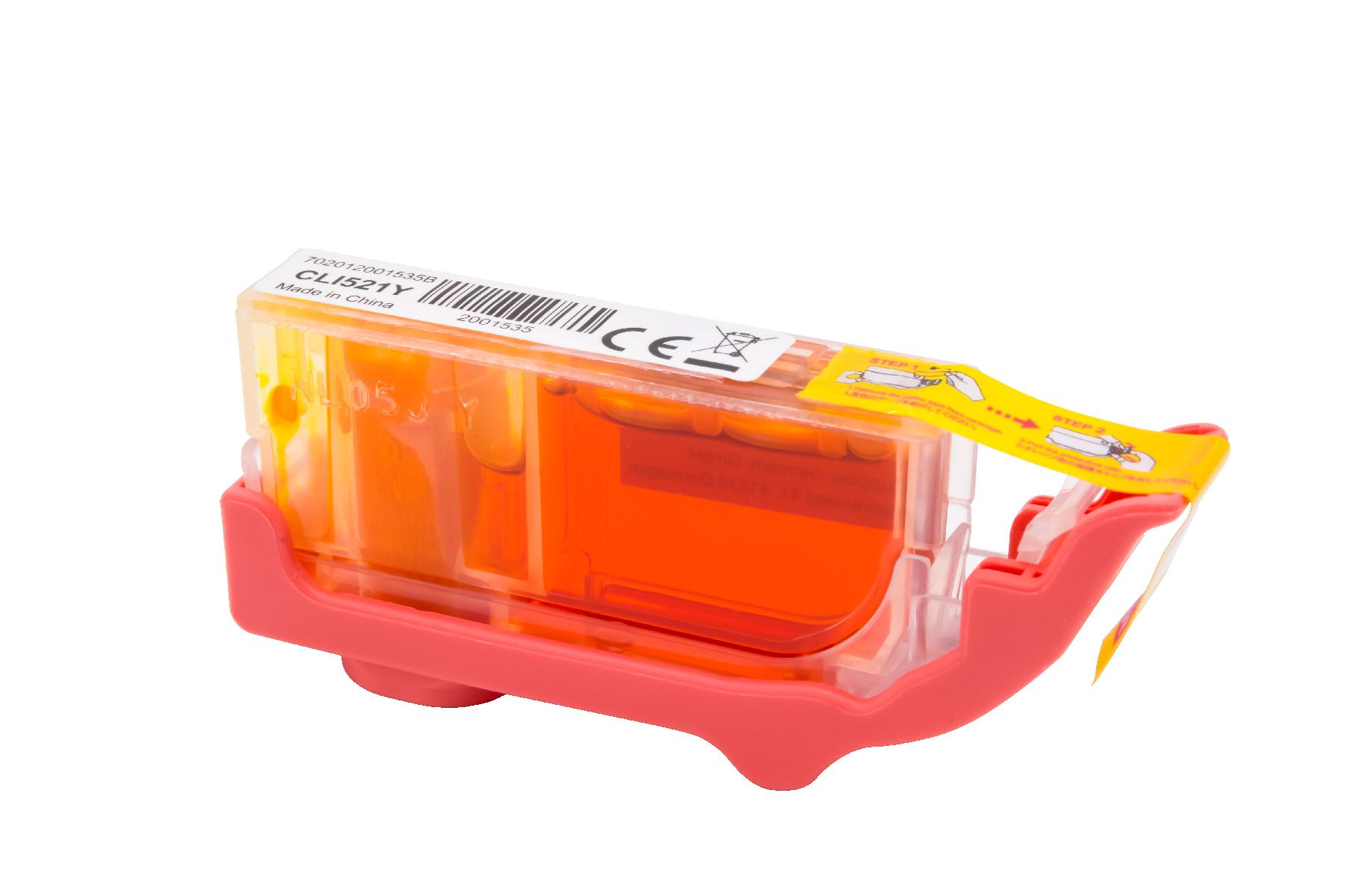 CLI521Y alternativ Tinte yellow für Canon / 2936B001 / 10ml / mit Chip