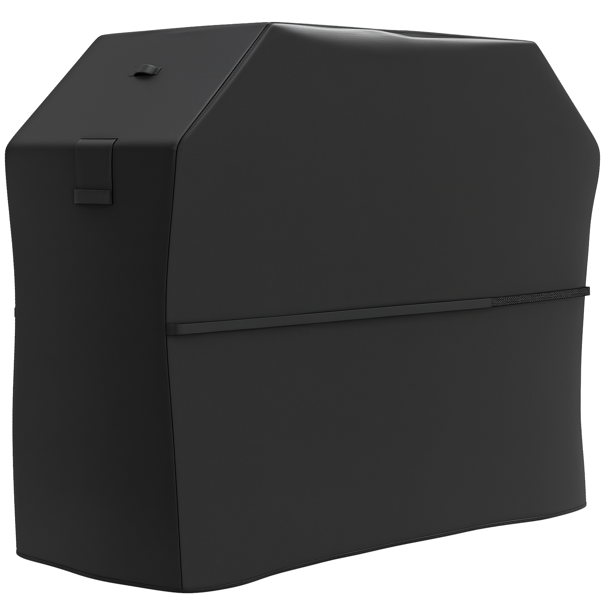 Grillabdeckung BBQ Abdeckung Abdeckhaube mit Klettverschlüssen Schwarz, 147 x 61 x 122cm