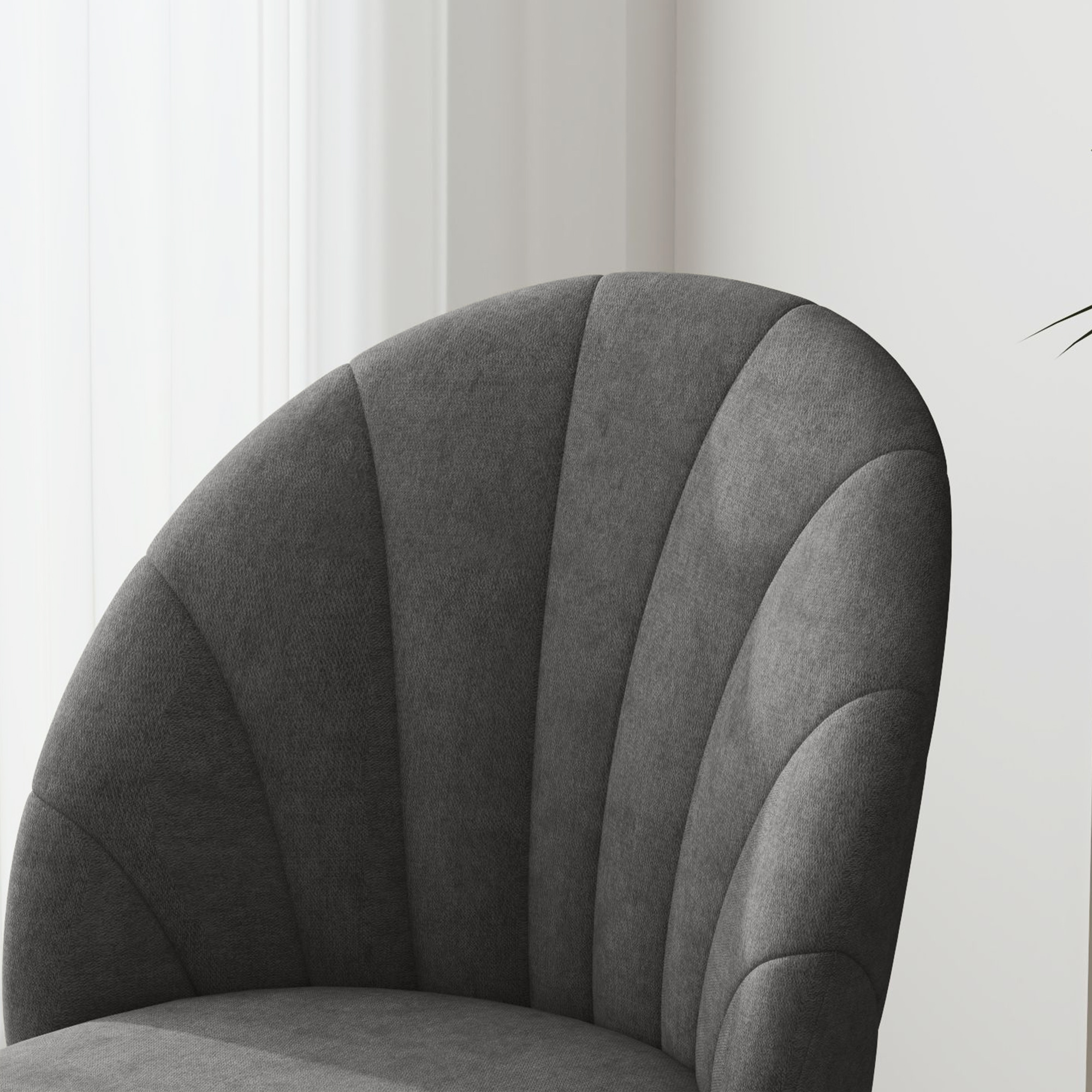 4er-Set Esszimmerstühle, Küchenstühle in Samtoptik, Stahlbeine, armlos, Grau