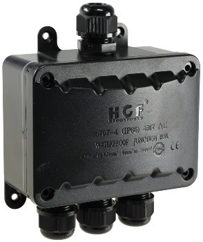 Kabelverbinderbox, 4 Anschlüsse, IP68, 450V, 1x Eingang, 3x Ausgang