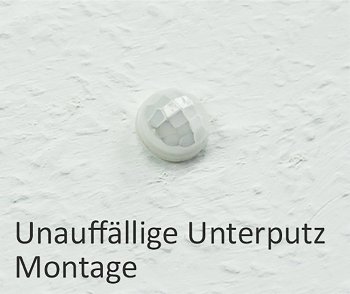Einbau-Bewegungsmelder "CT-PIR Mini" / 230V, 800W, Ø 15mm, LED geeignet, weiß