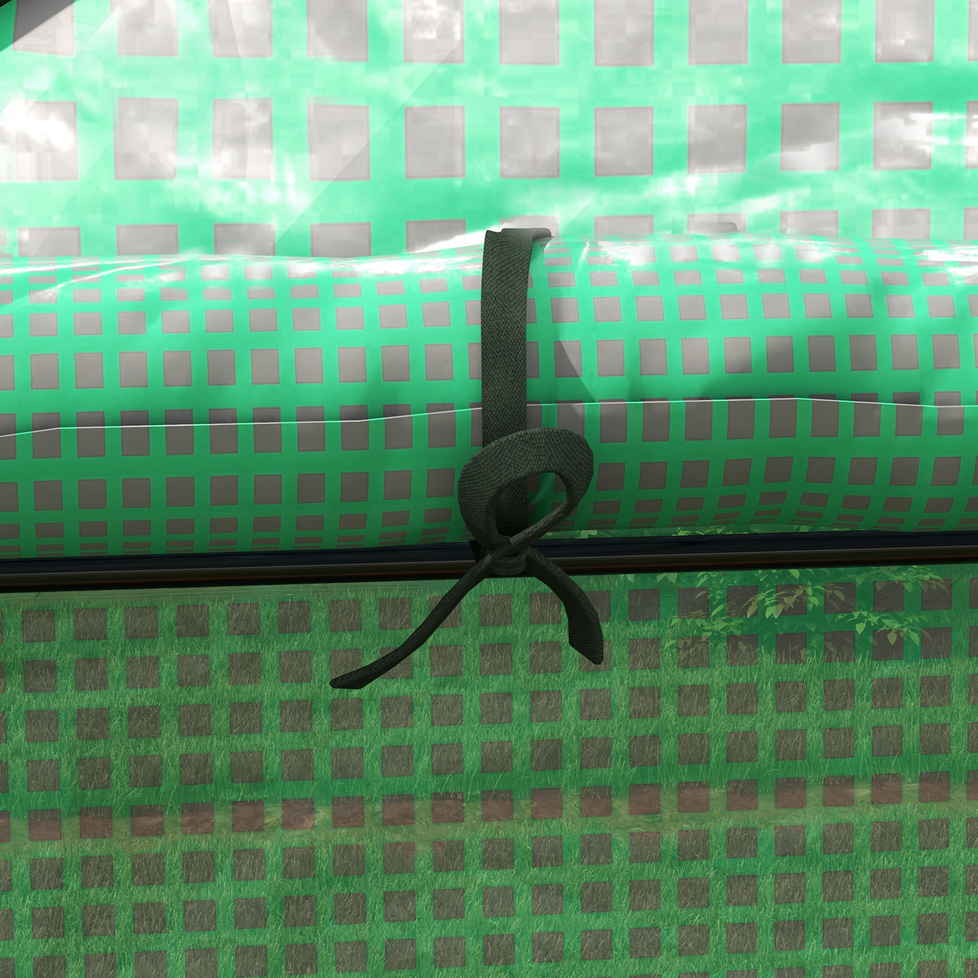 Ersatzfolie für Gewächshaus, Ersatzabdeckung mit UV-Schutz, Rolltür, Seitenfenster, 140 x 73 x 190 cm, Grün