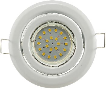 Decken-Einbaustrahler "SR90" weiß / schwenkbar, Ø98mm, für 50mm Lampen