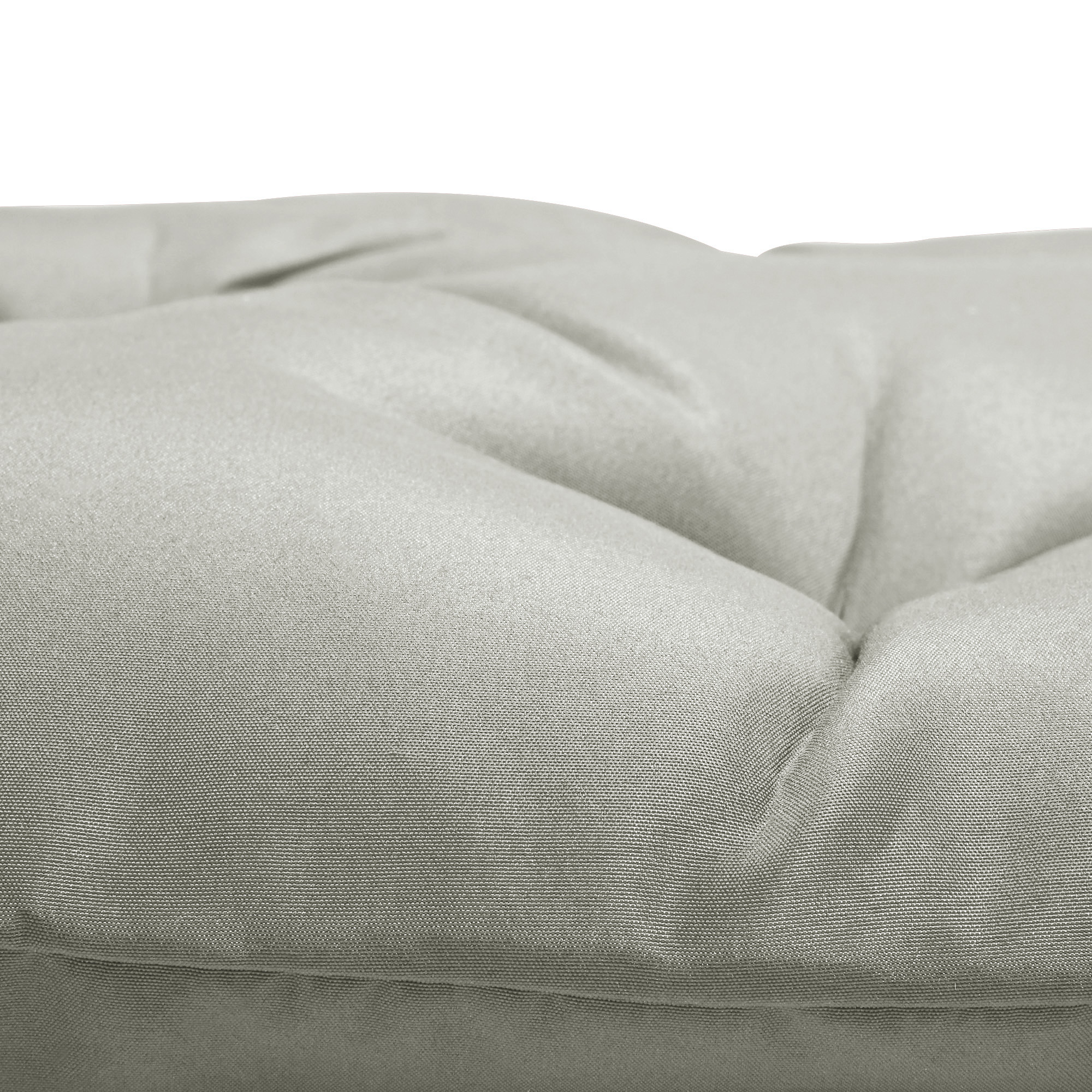 2er-Set Sitzkissen, 98 x 50 cm Stuhlkissen mit Bindebänder, Stoffbezug, 8cm dick Hellgrau