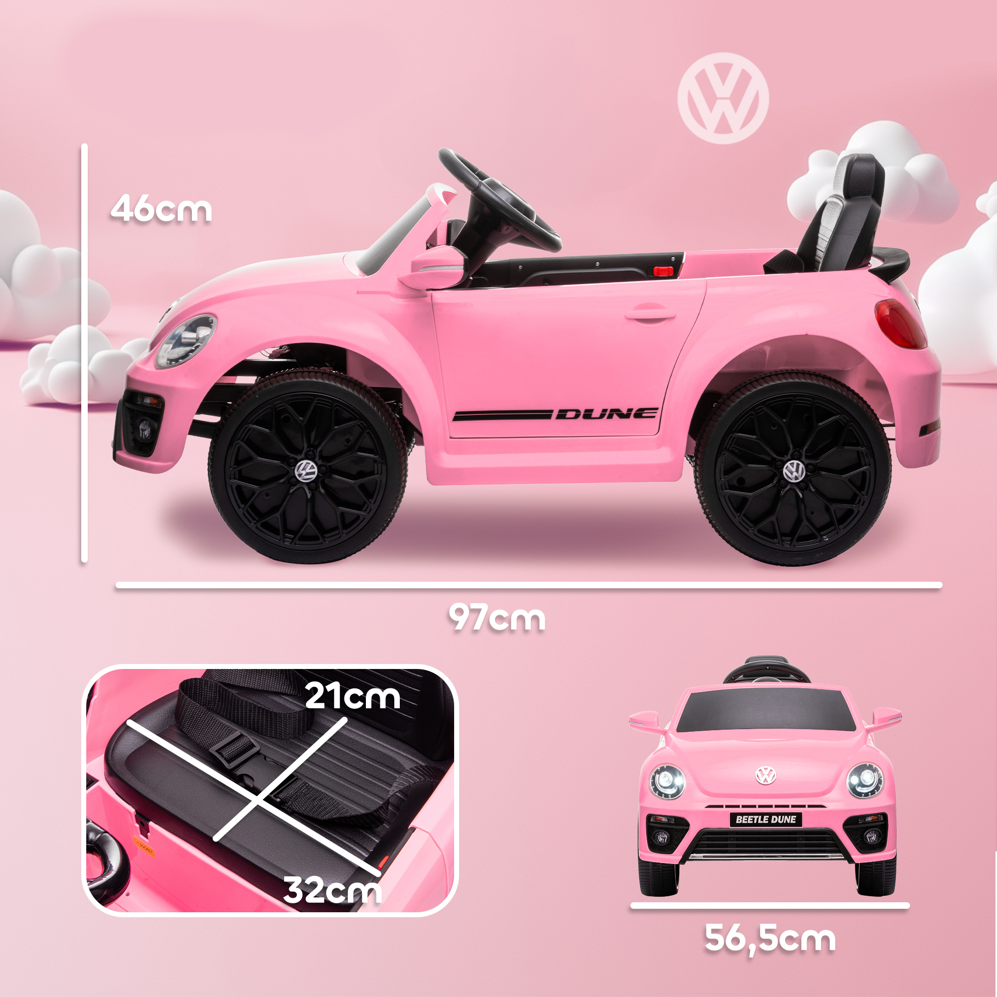 Kinderfahrzeug VW Käfer, rosa