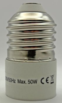 Lampensockel-Adapter, Kunststoff / E27 auf E14