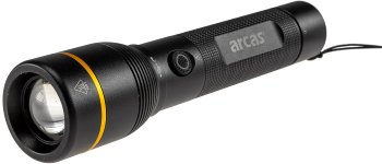 LED-Taschenlampe ARCAS mit Akku 10W, 1000lm, Zoom, Powerbankfunktion