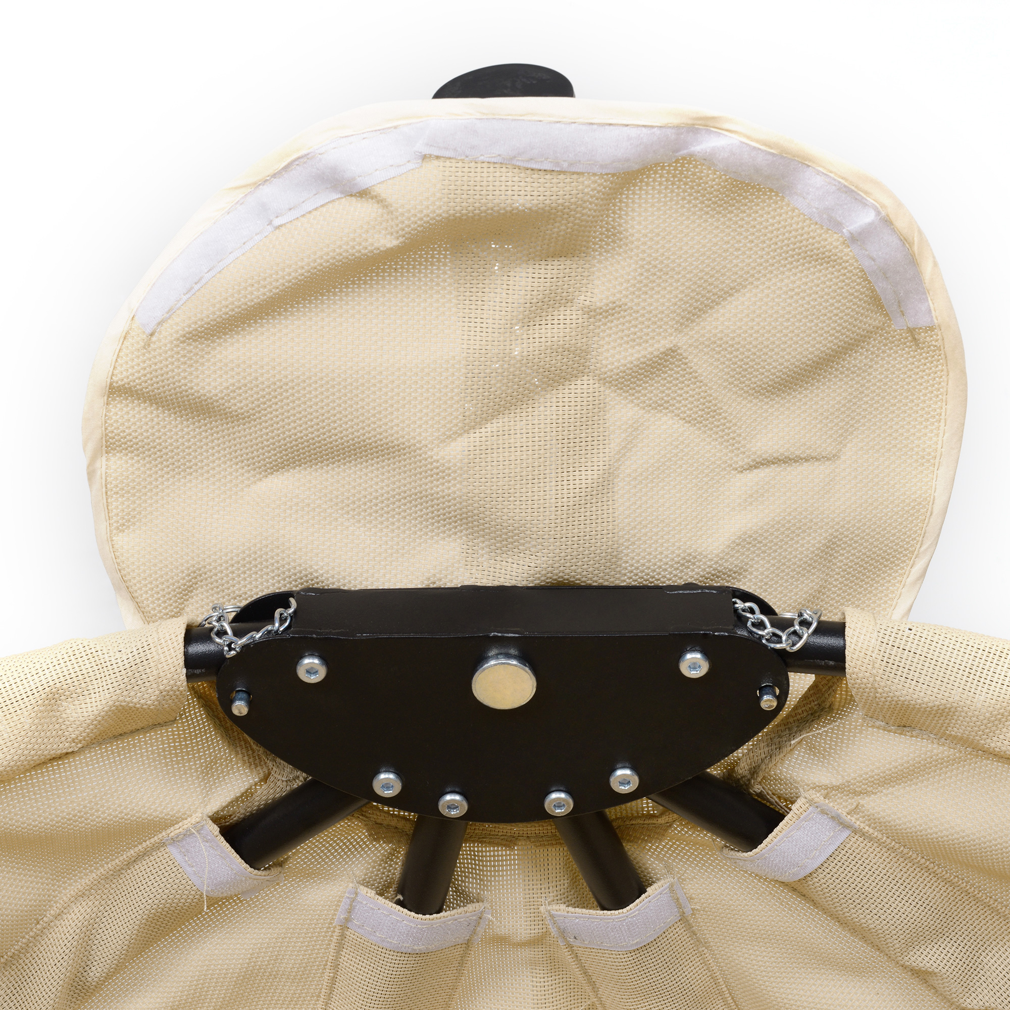 Hängesessel, Eiförmiger Schaukelsitz mit weichem Kissen, für drinnen und draußen geeignet, 125L x 95B x 170H cm, Khaki