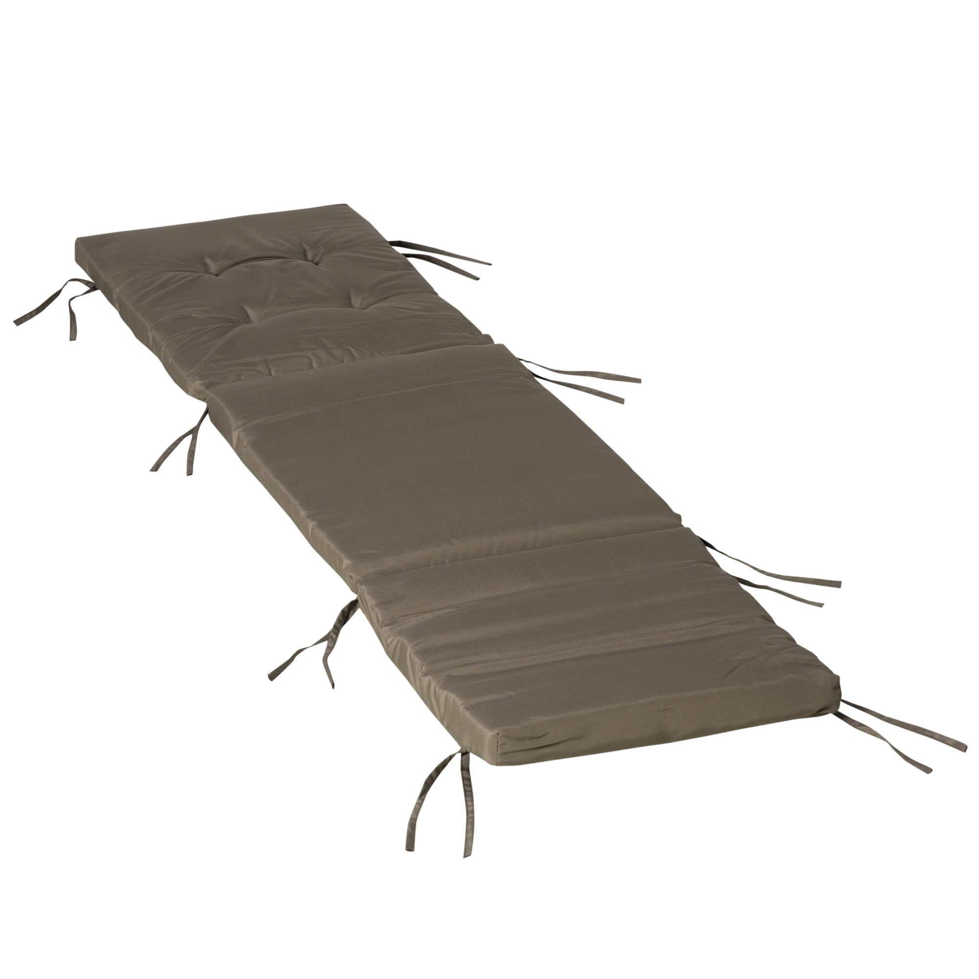 Sonnenliege Strandliege Gartenliege klappbar verstellbar mit Kissen Garten Metall Stoff Braun+Silber 137 x 63,5 x 100,5 cm