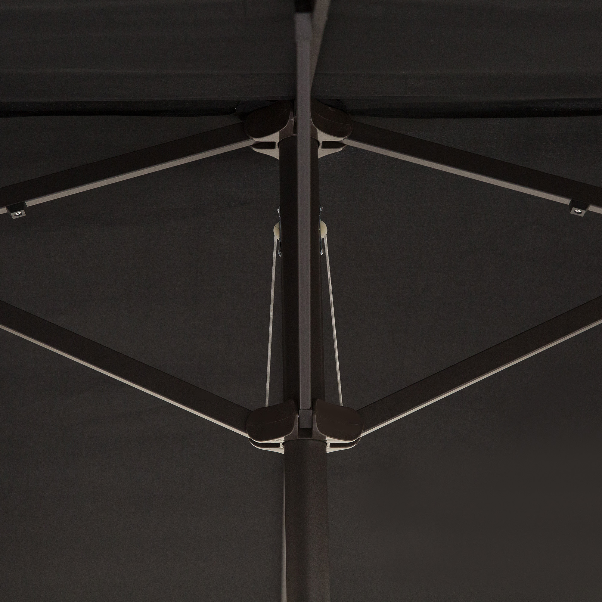 Doppelsonnenschirm 455 x 270 cm Gartenschirm mit Handkurbel oval stabil Metallstange Marktschirm Doppelsonnenschirm Terrassenschirm Sonnenschutz für Strand Balkon Terrasse Garten Schwarz