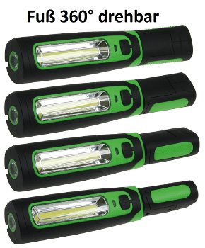 LED Stableuchte mit Akku "FlexiLED 300", LiIon Akku, Magnethalter, 3W, 270lm,IP44