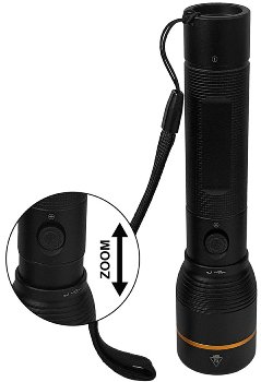 LED-Taschenlampe CAMELION mit Akku 10W / 1000lm, Zoom, Powerbankfunktion