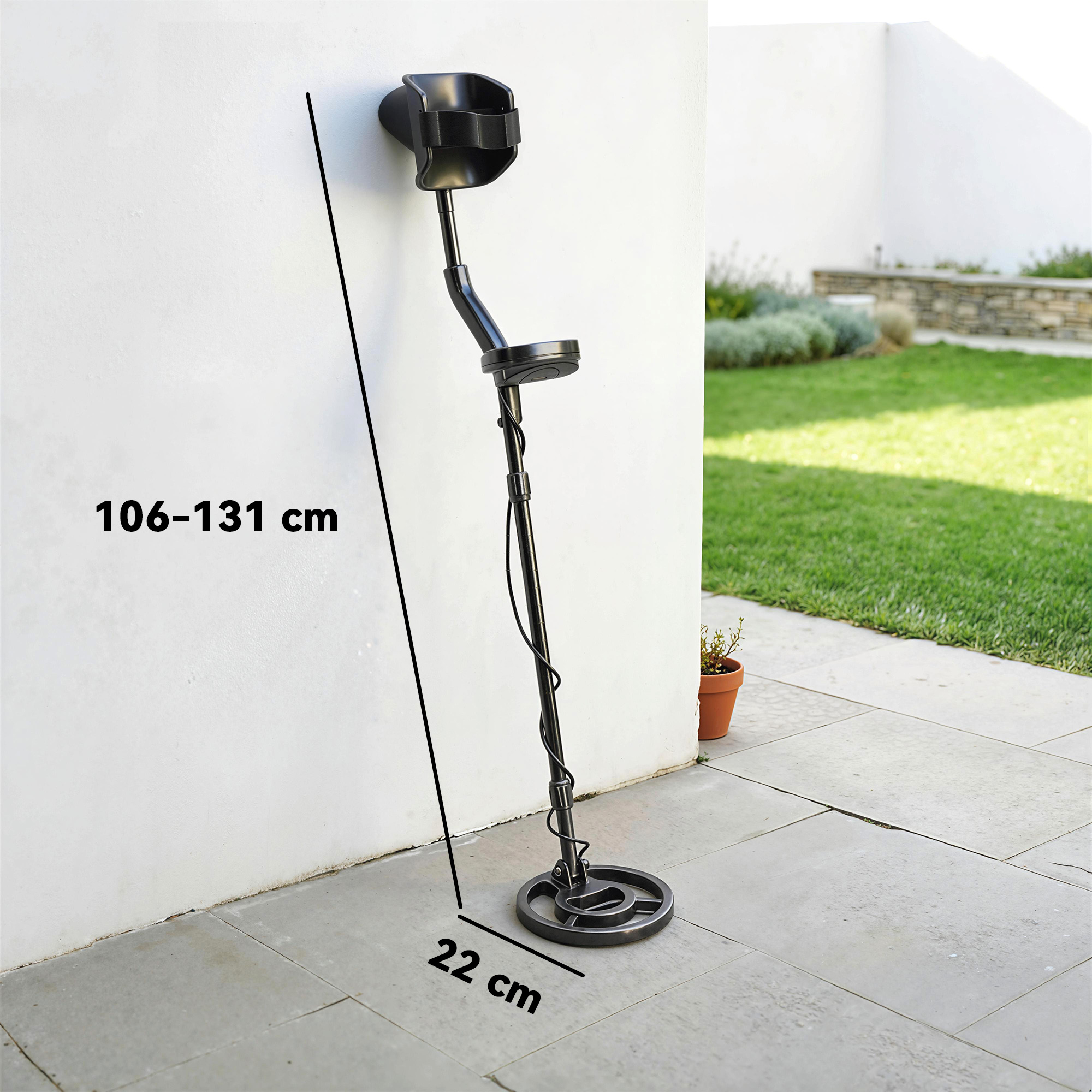 Metalldetektor IP68 Wasserdicht Metallsuchgerät mit 3 Modi Kopfhörer Schaufel Spule LCD-Display 7 Zoll Detektionstiefe