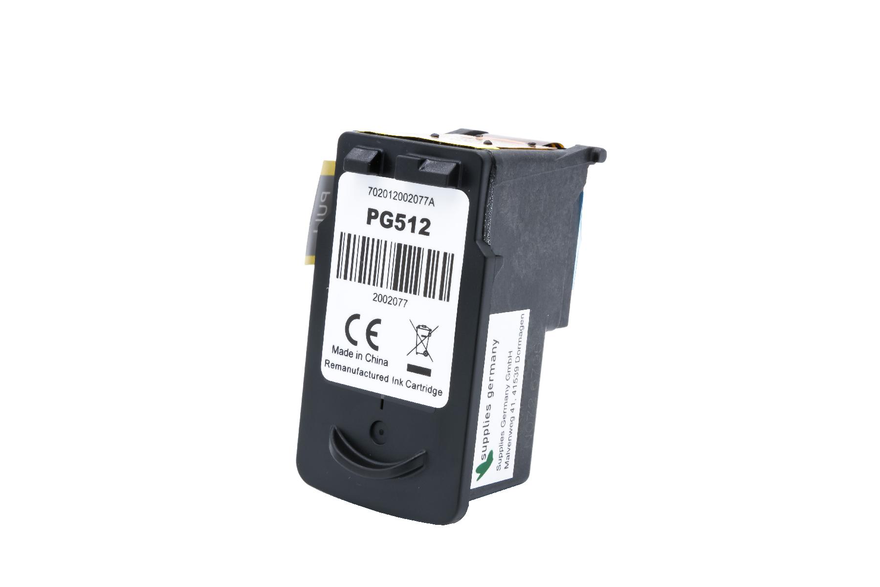 PG512 alternativ Tinte black für Canon / 2969B001 / 15ml