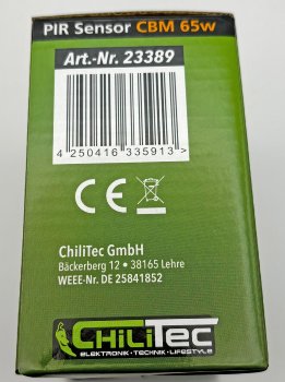 Aufputz-Bewegungsmelder "CBM 65" / 360°, max. 10m Detektion, IP65, weiß