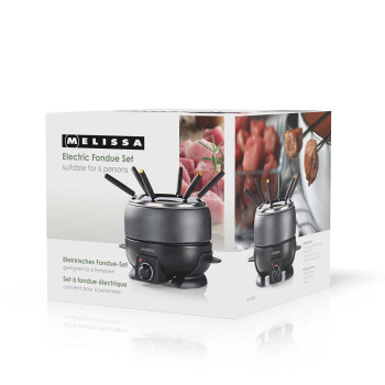 Fondue-Set | 6 Personen | 2,3 l | Einstellbare Temperaturregelung | 800 W | Cool-Touch-Griffe | Anti-Rutsch-Füße | Überhitzungsschutz