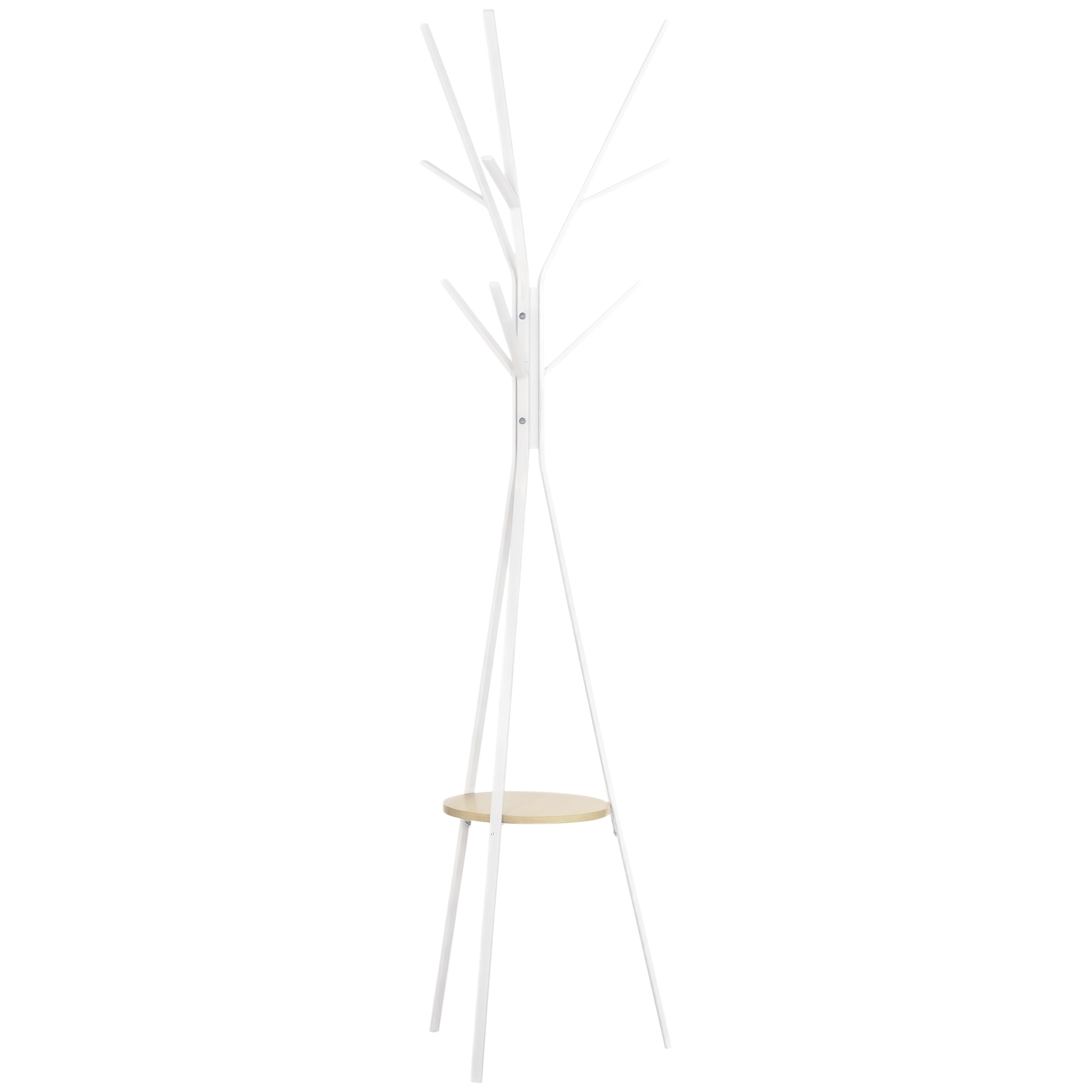 Garderobenständer Kleiderständer mit Ablage und 8 Haken Jackenständer Moderner Garderobe für Kleidung Hut Tasche, Wohnzimmer, Weiß Garderobenständer Kleiderständer mit Ablage und 8 Haken Jackenständer Moderner Garderobe für Kleidung Hut Tasche, Wohnzimmer, Weiß