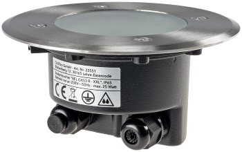 Bodenleuchte "BEL GX53 XXL " Rund / ØxT 14x7cm, IP65, Extra breiter Rahmen