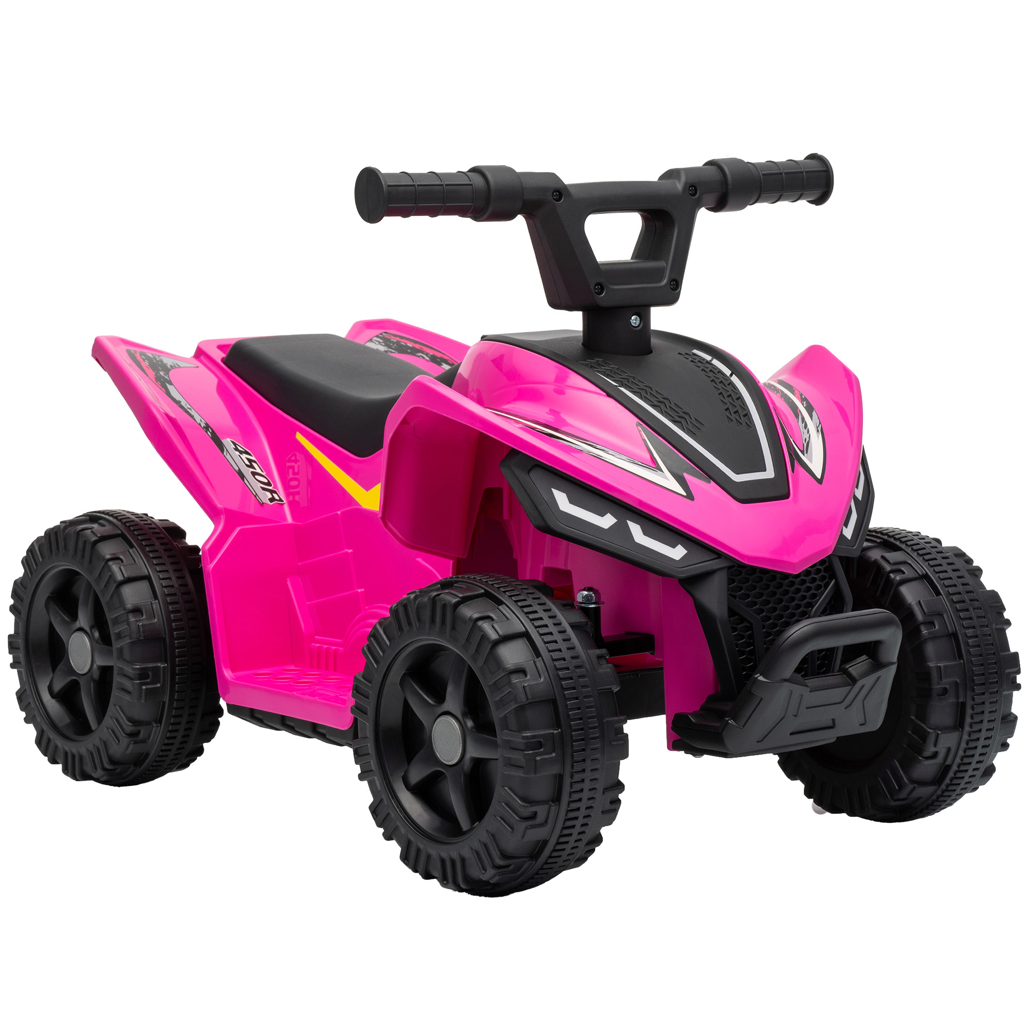 Kinder Quad Elektro 6V Kinderquad mit Lithium-Akku Vorwärtsfunktion Lenkerknopf-Steuerung 1,5-2 Jahre Hellrot