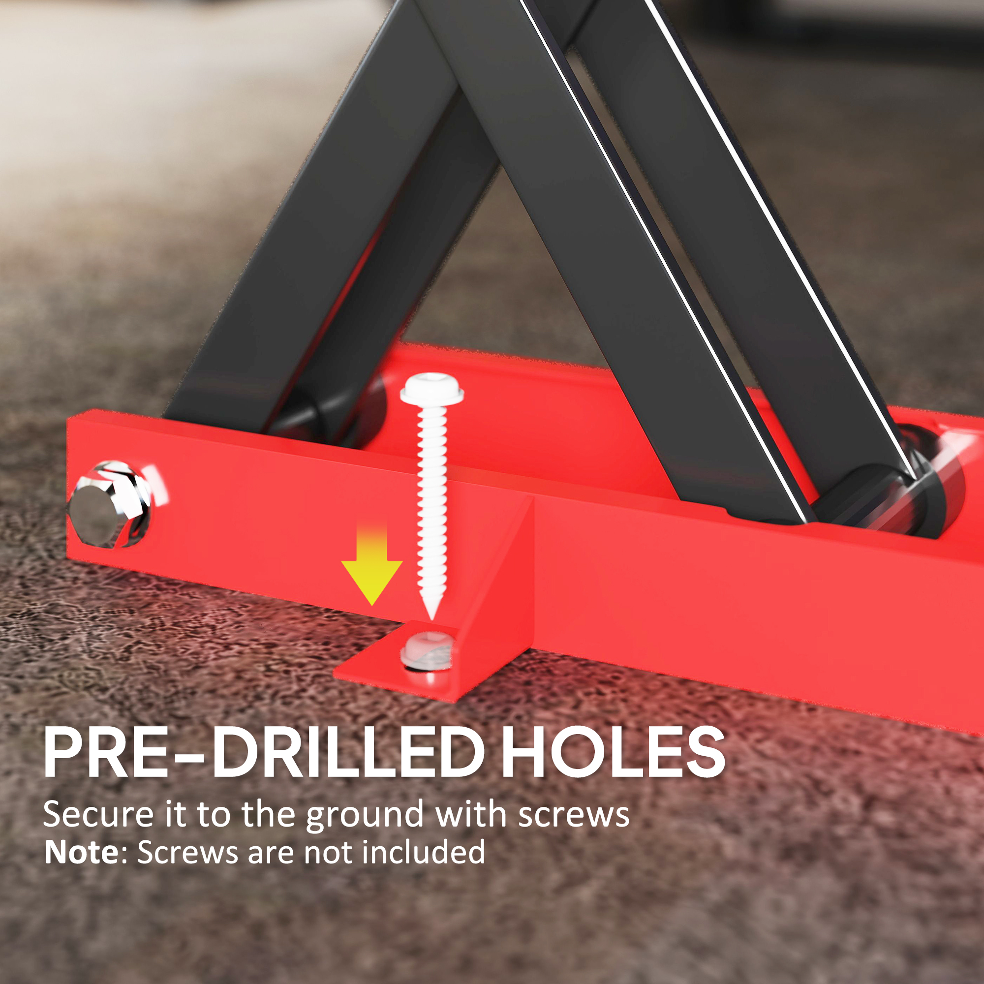 Motorradheber 500 kg Belastbar Motorradhebebühne 95-400 mm Höhenverstellbar 45 x 15 x 9,5-40 cm Rot