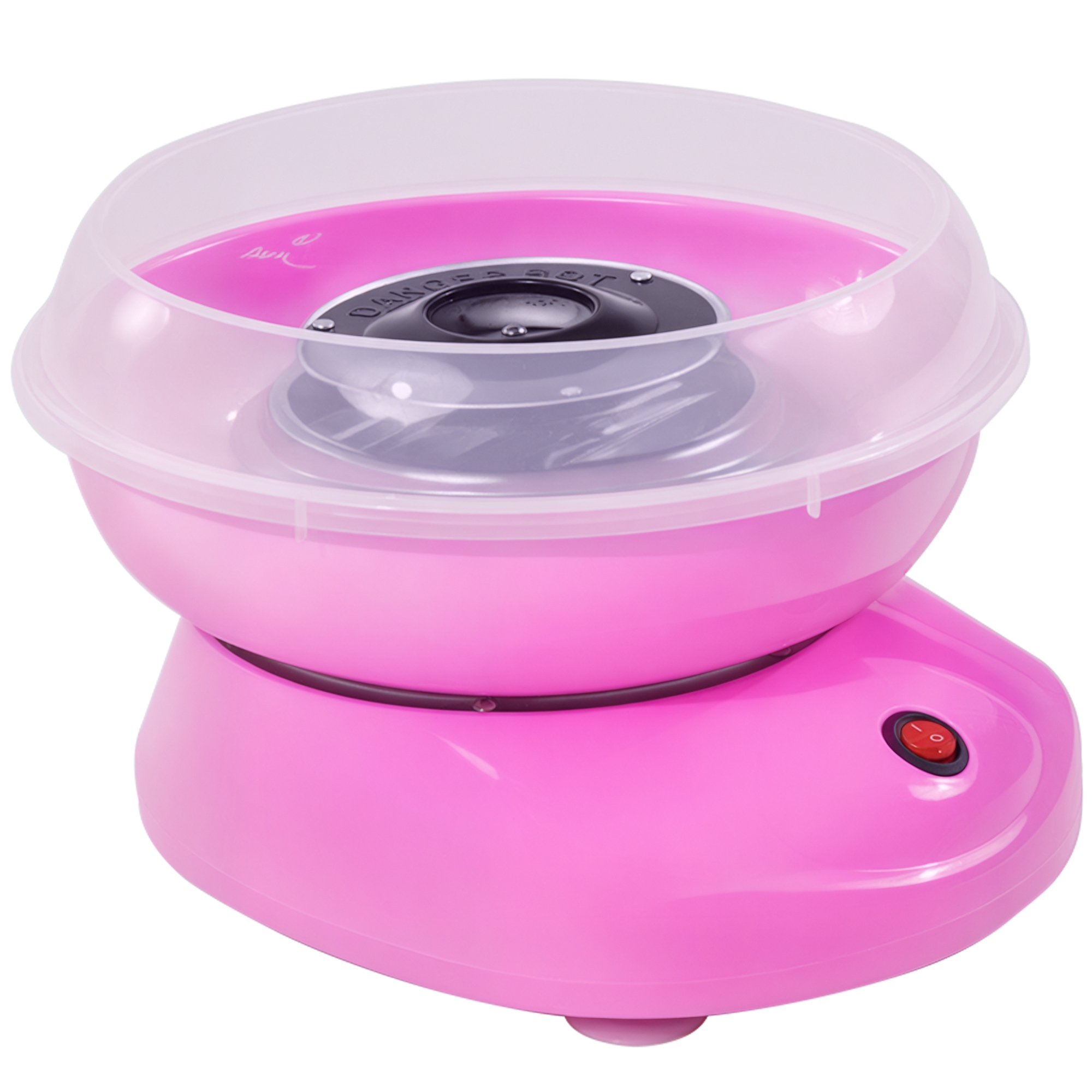 Zuckerwattemaschine für Zuhause Cotton Candy Machine Zuckerwatte Maschine mit Stäbchen und Messlöffel Höhe 18 cm 550W für Kinderfest, Geburtstag, Party Rosa