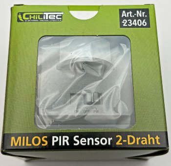 MILOS Bewegungsmelder 160°, anthrazit / LED geeignet,  250V~, Unterputz, 2-Draht
