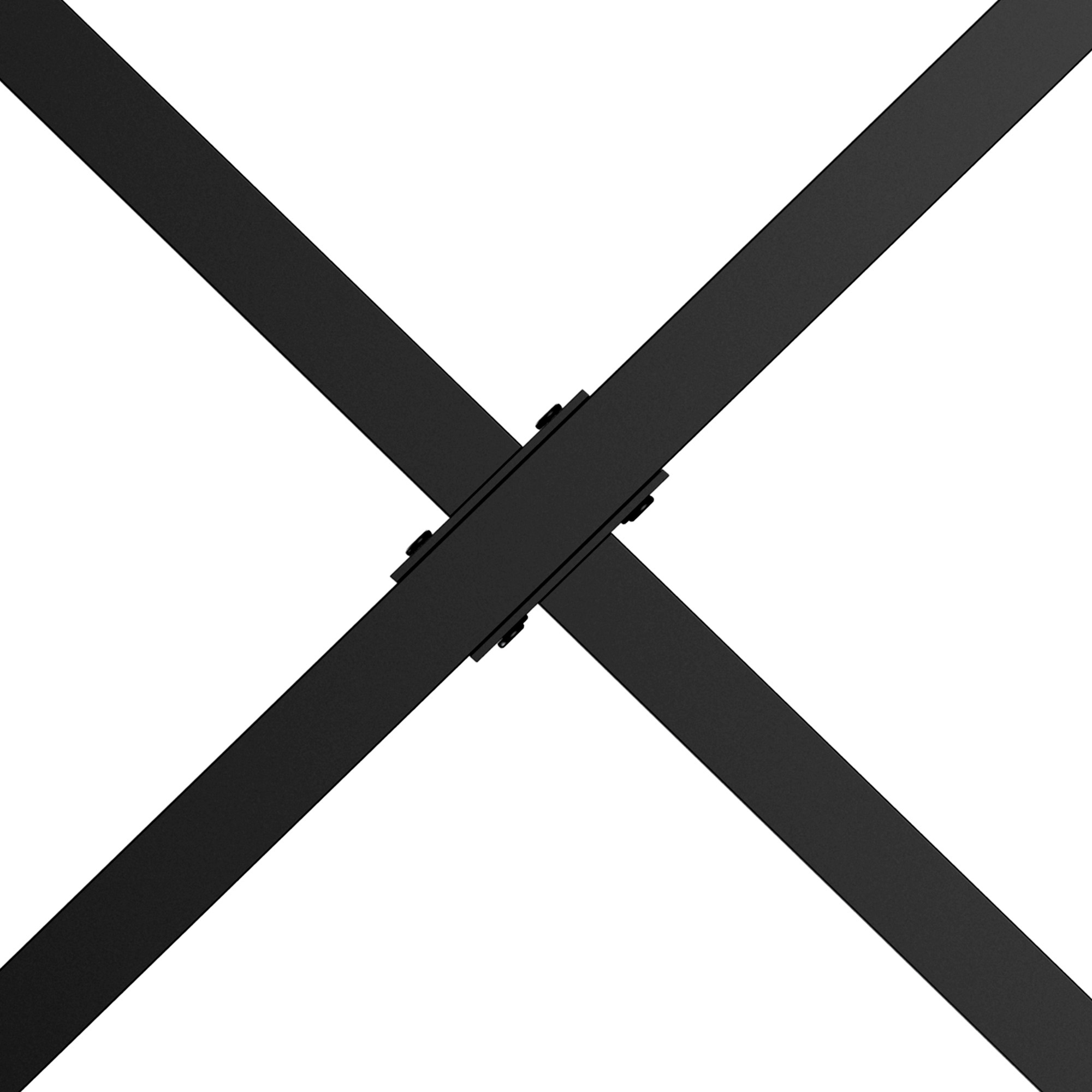 2 Stück Stahl Tischbeine Tischfüße für Esstisch Schreibtisch Couchtisch Tischgestell in X-Form Schwarz 72cm