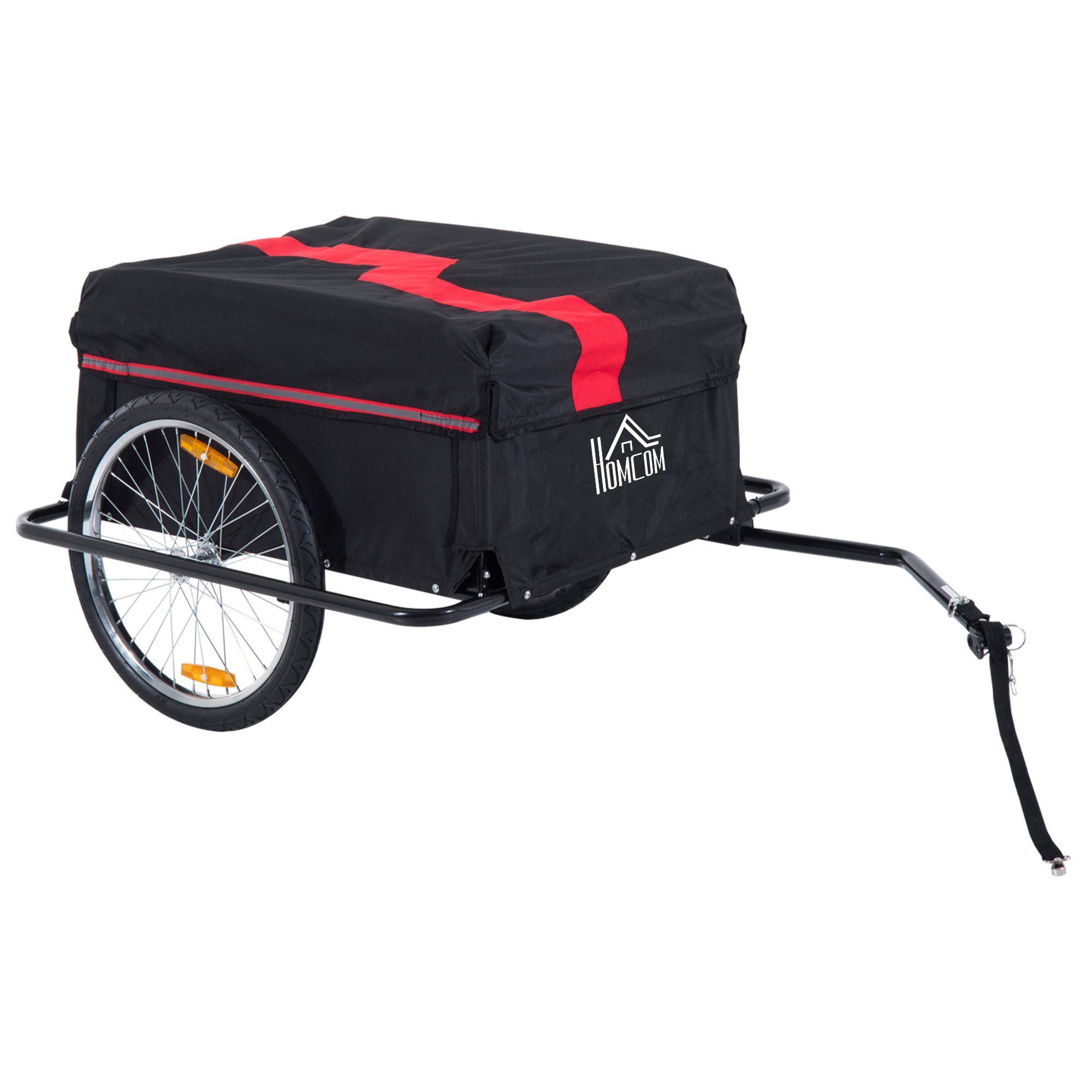 Fahrradanhänger, klappbar Lastenanhänger mit Kupplung,Transportwagen bis 40 kg belastbar, Transportanhänger Anhänger für Fahrrad Handwagen 140 x 88 x 60 cm