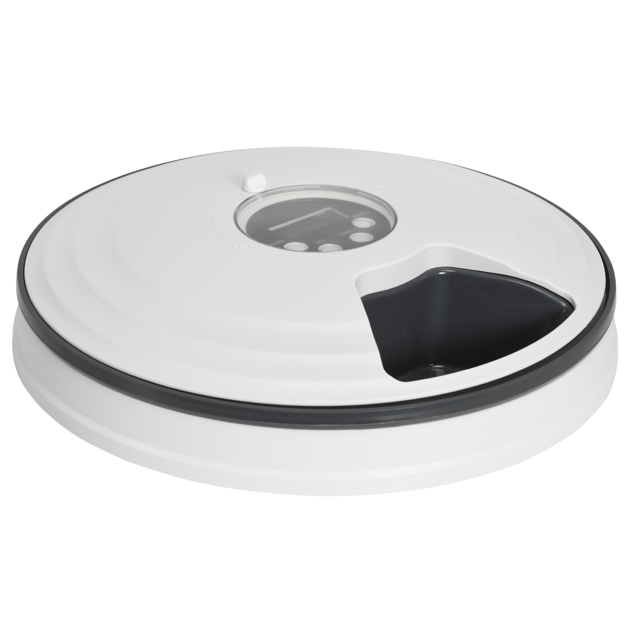 Futterautomat Katze Nassfutter Katzenfutter mit LED-Display, Programmierbarem Timer, 6 Futter-Fächer für je 70 g Trockenfutter 4 Mahlzeiten Automatischer Futterspender für Hunde Katzen