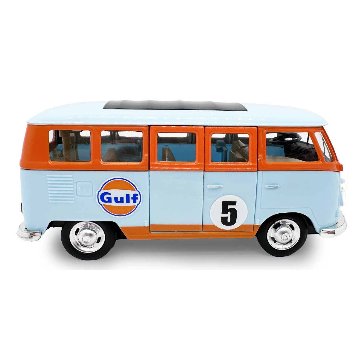 Volkwagen T1 Diecast 1:30 hellblau inkl. Knopfzellen