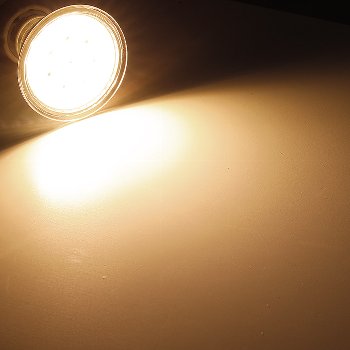 LED Strahler MR16 "H40 SMD" / 120°, 3000k, 330lm, 12V/3W, warmweiß