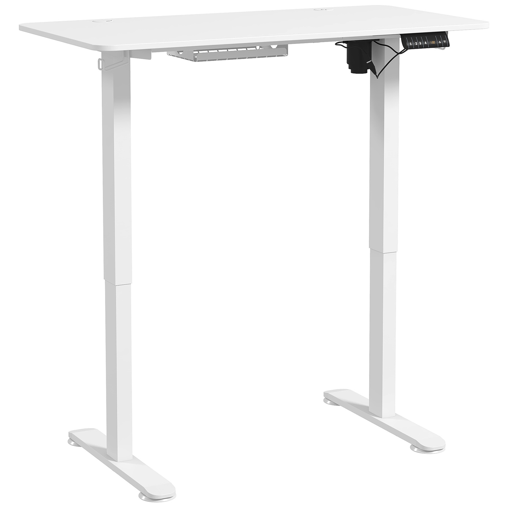 Stehschreibtisch, höhenverstellbar, 120x60x72-116cm, Weiß