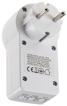 Zwischenstecker mit Bewegungsmelder, 120°, 9m Reichweite , 230V/1200W, weiß