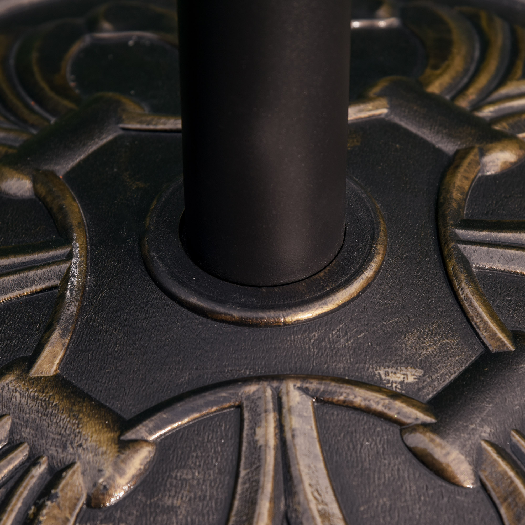 Sonnenschirmständer 13 kg Schirmständer Schirmstangen mit 35 mm/38 mm/48 mm Durchmesser Schirmhalter für Garten, Balkon, Antik Bronze