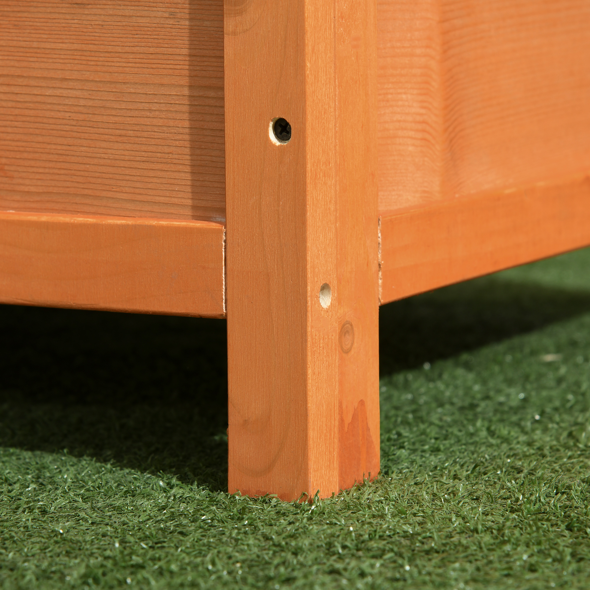 Hundehütte Outdoor, Hundehaus aus Holz mit Aufklappbares Asphaltdach, Wasserdichte Hundehöhle mit erhöhter Boden Hütte für kleine Hunde, Gelb, 82 x 58 x 58 cm