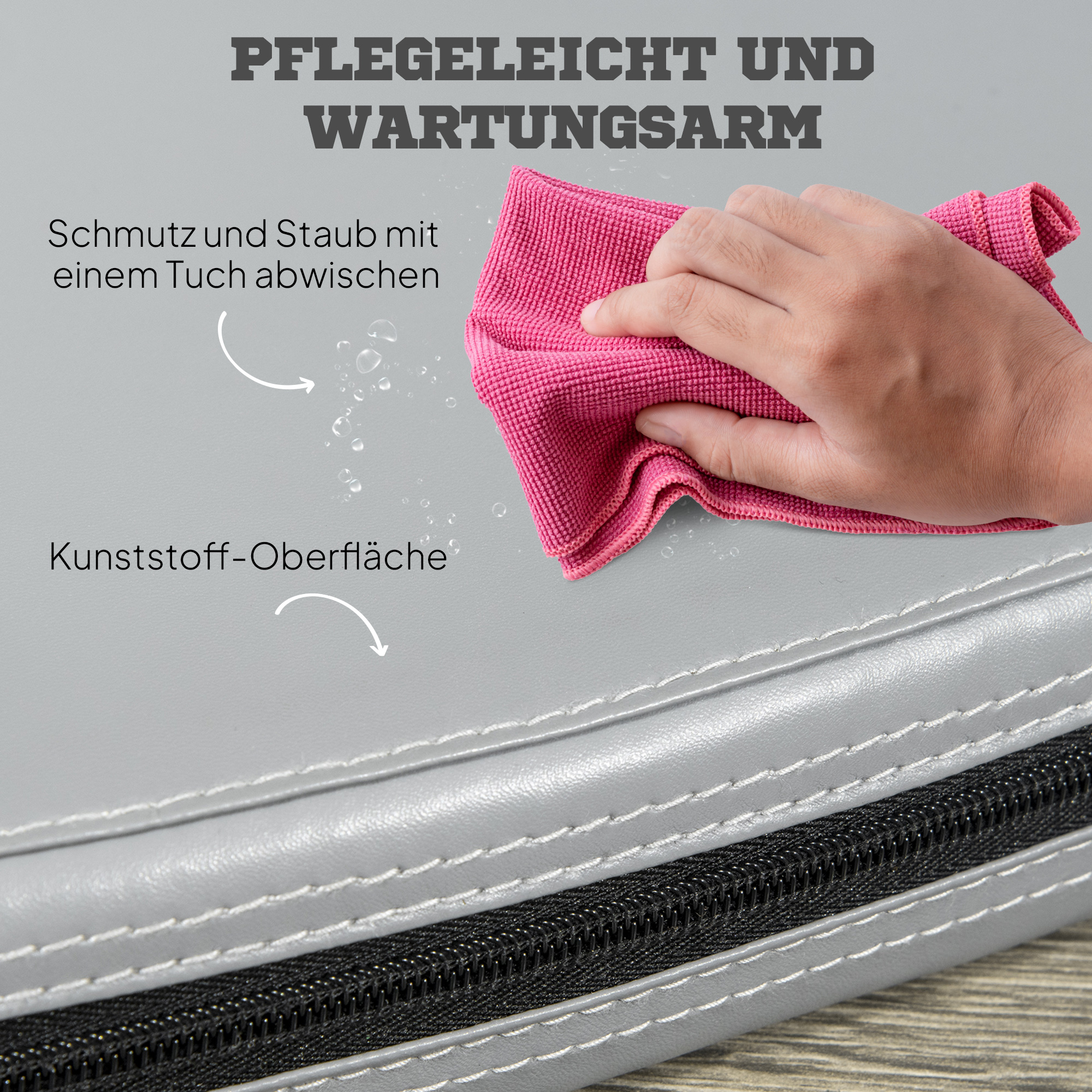 Pole-Dance-Matte, 5 cm dicke runde Kunststoff-Matte für Pole-Dance-Übungen, Gymnastik, Yoga, Hellgrau