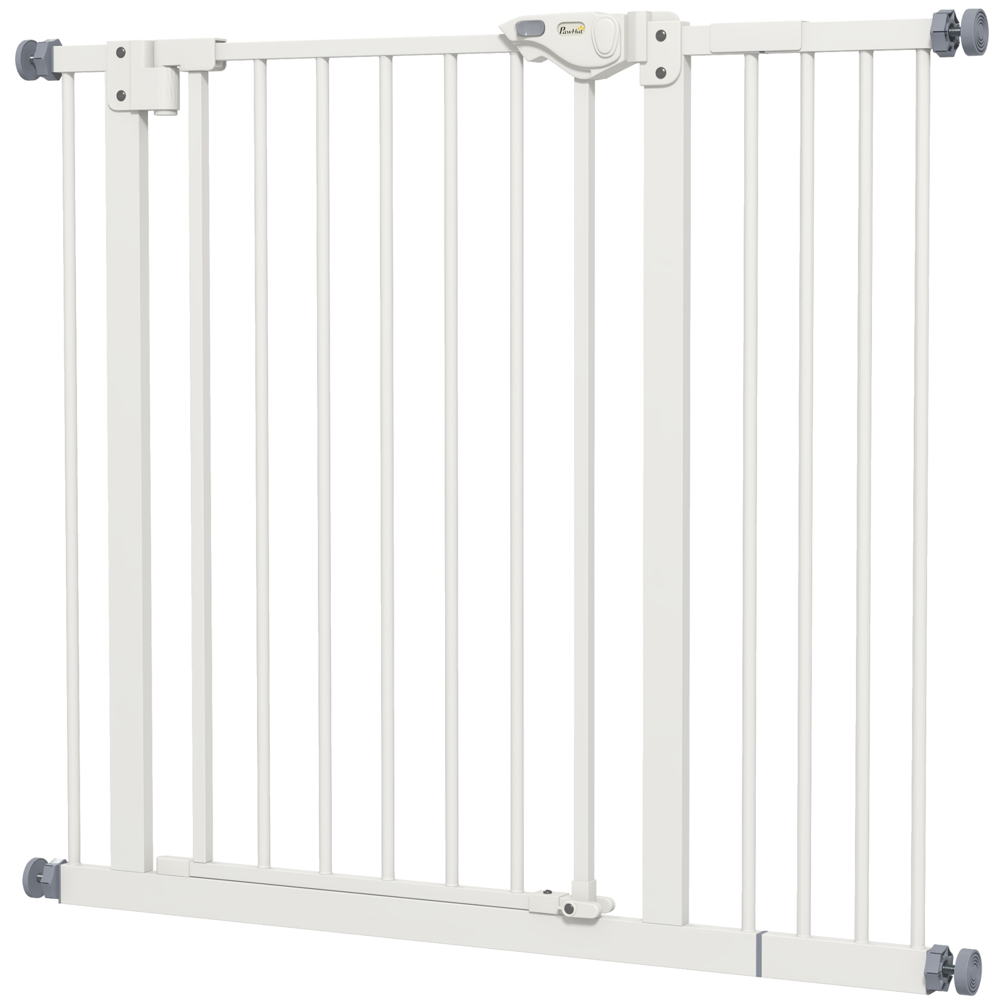 Türschutzgitter für Hunde, Absperrgitter, Schutzgitter für Haustiere, Metall, Kunststoff, ,74-80/87-94 cm, Weiß